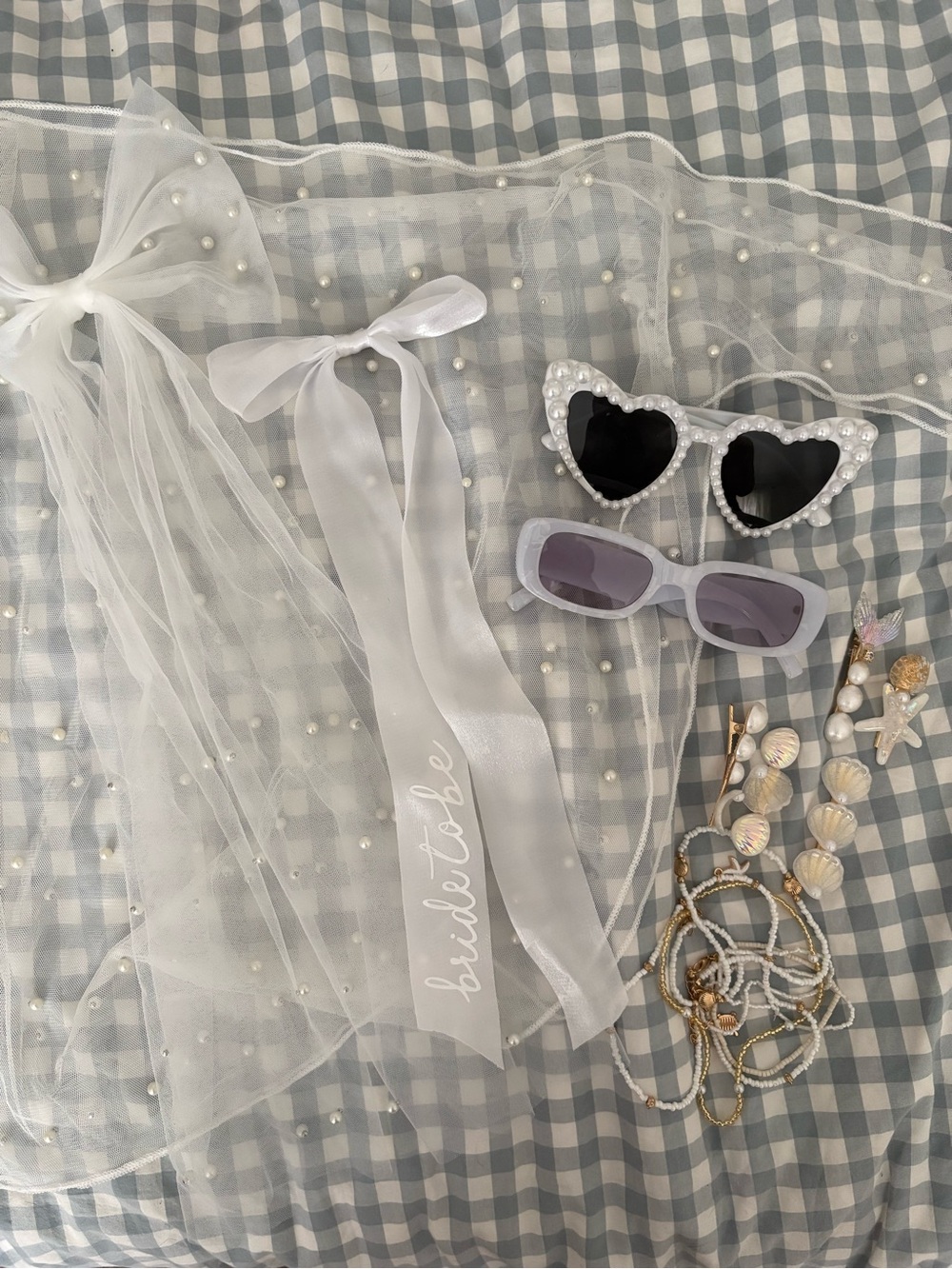 SHEIN Bridal Haul: swim wrap, sunglasses, hair accessories